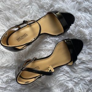 Black open toed heels